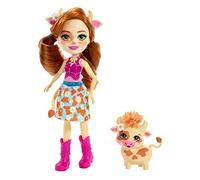 Enchantimals Cailey Cow y Curdle, muñeca con Mascota (Mattel FXM77)