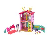 Enchantimals Casa Ciervo con Danessa Deer Muñeca con casa de juguete, mascota y accesorios (Mattel GYJ18)