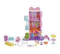 Enchantimals City Tails Apartamento de Palmer Pomeranian y Pommy Casa de muñecas 3 pisos con figura, mascota perrito, muebles y accesorios, juguete de regalo +4 años (Mattel HHC18)