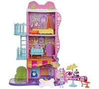 Enchantimals City Tails Apartamento de Palmer Pomeranian y Pommy SIOC Casa de muñecas 3 pisos con figura, mascota perrito, muebles y accesorios, juguete de regalo +4 años (Mattel HHC18)