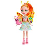 Enchantimals City Tails Main Street Belisse Butterfly y Dart Muñeca con Mascota Mariposa, Juguete +4 años (Mattel HKN12)