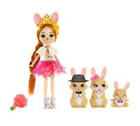 Enchantimals Royal Muñeca con Familia de Conejos Mascota de Juguete Vestidos de Boda (Mattel GYJ08)