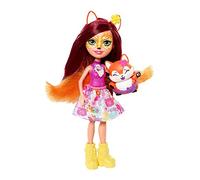 Enchantimals Felicity Fox con mascota Flix en jardín divertido, muñeca con mascota y accesorios (Mattel FRH45)