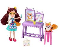 Enchantimals GBX03 Muñeca con Accesorios Y Mascota Felixity Fox Vamos A Pintar, Multicolor