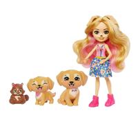 Enchantimals Gerika con familia perros Golden Retriever y muñeca Mattel colección City Tails