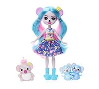 Enchantimals Glam Party Familia de Koalas Muñeca Karalee Koala con Mascotas, Juguete +4 años (Mattel HNT61)