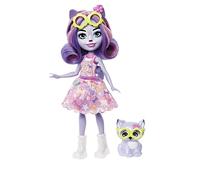 Enchantimals Hadley Husky y Sledder Muñeca con Mascota Perro Husky Siberiano, Juguete para niñas y niños +4 años (Mattel HHB90)