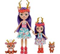 Enchantimals Hermanas Danessa y Danetta Deer Muñecas con Mascotas Ciervo de Juguete, Regalo para niñas y niños +4 años (Mattel HCF80)