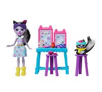 Enchantimals, Muñeca con Mascota Sybill Snow Leopard y Flake (Mattel GJX34)