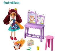 Enchantimals Muñeca Felixity Fox y mascota Vamos A Pintar GBX03