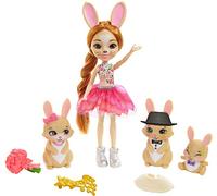 Enchantimals Royal Muñeca con Familia de Conejos Mascota de Juguete Vestidos de Boda (Mattel GYJ08)
