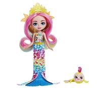 Enchantimals Muñeca Rainey Rainbow Fish con mascota pez arcoíris de juguete (Mattel HCF68)