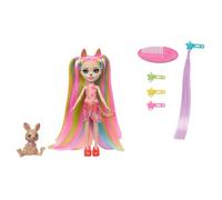 Enchantimals Sunshine Beach Muñeca Katrice Kangaroo con Mascota Canguro Hop y Accesorios para peinar, Juguete +4 años (Mattel HTJ70)