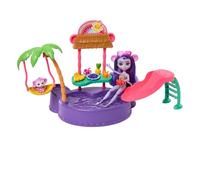 Enchantimals Sunshine Island Muñeca Mono con Set de Juego con Piscina y Accesorios, Juguete +4 años (Mattel HTW73)