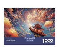 Enchanting Pond Colorful 1000 Piezas Corte Preciso Rompecabezas Underwater Temple Familia Jigsaw Educativo Adultos 52x38cm/1000pcs