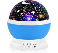 Enchanting Star Projector Night Light for Kids - Moon & Stars, 9 Colors, Rotating, Perfect Gift for Any Occasion