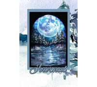 Enchanting Winter Moon Journal | Stained Glass Landscape Notebook | Writing, Creative Ideas: 6 x 9, 140 pages