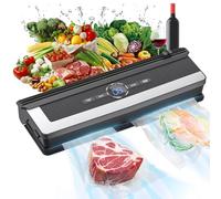 ENCHE Envasadora al vacío, potente sellador automático al vacío con cortador de 85 KPA, bombeable, con 5 bolsas de vacío, los alimentos permanecen frescos 6 veces más tiempo, muy adecuado para cocina
