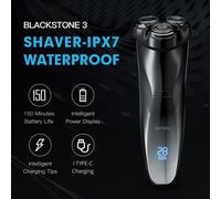 ENCHEN-Afeitadora eléctrica 3D Blackstone 3 IPX7 para hombre, máquina de afeitar resistente al agua, uso Dual en seco y húmedo, batería para Barba y cara, pantalla Digital Negro