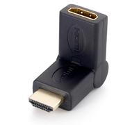 Enchufe Adaptador HDMI Macho-Hembra Plegable (90º) - EQUIP
