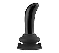 Enchufe anal de vidrio con ventosa mini vibrador dilatador vibratorio butt glass