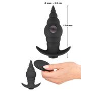 Enchufe anal vibratorio de silicona dilatador butt mini vibrador portátil negro