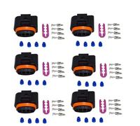 Enchufe Arnés Conector Compatible Con A4 L4 1.8L 1997-2006 Para A6 V6 2002-2009 Para A3 L4 2006-2009 Conector Bobina Encendido Cable Cableado Enchufe Arnés 480973724(6 Kit of Plug Seals)
