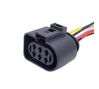 Enchufe Arnés Conector Compatible Con VW 1J0973722 1J0973723 1J0973724 Bobina De Encendido Conector Impermeable Conector Hembra Del Sensor De Bocina De Coche Con Cable(6P 1J0973733)