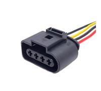 Enchufe Arnés Conector Compatible Con VW 1J0973722 1J0973723 1J0973724 Bobina De Encendido Conector Impermeable Conector Hembra Del Sensor De Bocina De Coche Con Cable(4P 1J0973724)