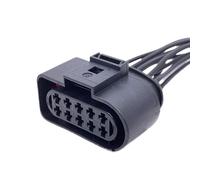 Enchufe Arnés Conector Compatible Con VW 1J0973722 1J0973723 1J0973724 Bobina De Encendido Conector Impermeable Conector Hembra Del Sensor De Bocina De Coche Con Cable(10P 1J0973735)