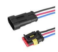 Enchufe auto del conector eléctrico del alambre del coche de la manera de la prenda impermeable 3 Pin