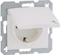 Enchufe Berker UP Schuko 47518989 m. tapa plegable blanco polar