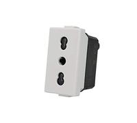 Enchufe bipaso 2P+T 10/16A blanco compatible con Bticino Matix