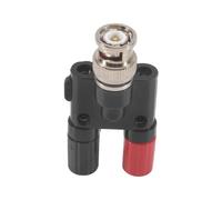 Enchufe BNC Conector Divisor de Enchufe Banana de 4 Mm Enchufe Macho BNC a 2 X 4 Mm Adaptador de Enchufe Hembra Tipo Banana