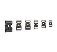 Enchufe bucle Steckschnalle 25 mm de Ajuste (Black)