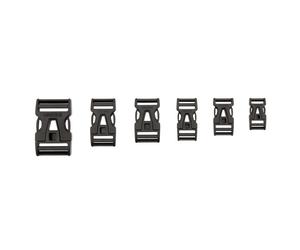 Enchufe bucle Steckschnalle 25 mm de Ajuste (Black)