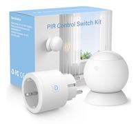 Enchufe con Sensor de Movimiento - Interruptor Automático para Lámparas y Dispositivos, Plug & Play sin Cableado, con Alcance y Temporizador Ajustables, para Baño, Pasillo, Garaje y Sótano