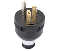 Enchufe de alimentación americano, enchufe de hoja recta estadounidense de 2 polos, conector CA 15A 125V USA de 3 pines, enchufe de alimentación CA Nema 5-15 macho de 3 polos, negro, conector, enchufe