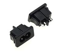 Enchufe De Alimentación De Entrada Iec C8, Paquete De 2 - Clase 2, Fig 8 Con Etiqueta De Soldadura - Enchufe Pequeño Conector De CC Enchufe De Alimentación De CA