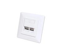 Enchufe de alimentación empotrado 2x RJ45 Cat6 10G, STP 771900