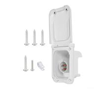 Enchufe de alimentación impermeable RV 16A con luz indicadora de carga y sistema de fijación dual para reducir el ruido y mejorar la estabilidad (blanco)