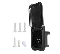 Enchufe de alimentación impermeable RV 16A Entrada de carga con luz indicadora para puerto eléctrico externo de alta corriente, diseño de fijación dual para exteriores (negro)