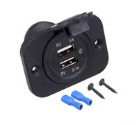 Enchufe de alimentación USB dual ideal para coches, motocicletas, caravanas, barcos, diseño impermeable
