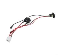 Enchufe de carga de coche eléctrico para niños, 6 V, 12 V, 24 V, 3 pines, interfaz de plástico negro con fusible de 17 A, arnés de seguridad para juguetes de montar, pieza de repuesto (A)