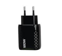 Enchufe de Carga rápida, Bloque de Pared de Carga rápida | Adaptador de de 120 W | Bloque de Cargador de Alta Velocidad de Doble Puerto, Cubo de Enchufe de Cargador rápido, de te