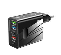 Enchufe de Carga Tipo C - Enchufe de Cargador de teléfono Celular de Carga rápida multipuerto de 65 W,Travel Essentials, Adaptador de Cargador para celulares, tabletas, cámaras