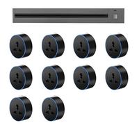 Enchufe De Carril, 8000w De Potencia Montado En La Pared Del Carril De Deslizamiento De La Placa De Cableado,Inicio Cocina Carril Zócalo De La Pista,Para La Oficina De La Cocina,Grey-120cm-track
