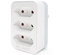 Enchufe de conversión Recto de 10A, 1 a 3, Ideal para adaptar Dispositivos Europeos a Diferentes Tomas de Corriente.