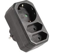 Enchufe de conversión Recto, Tipo alemán, 1 Entrada a 3 Salidas, Ideal para conectar múltiples Dispositivos eléctricos.
