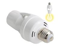 Enchufe de detector de movimiento | E27 sensor de radar infrarrojo enroscado, adaptador inteligente para bombillas y lámparas, para casa, terraza, garaje, sótano, puerta de casa, pasillo, interior y